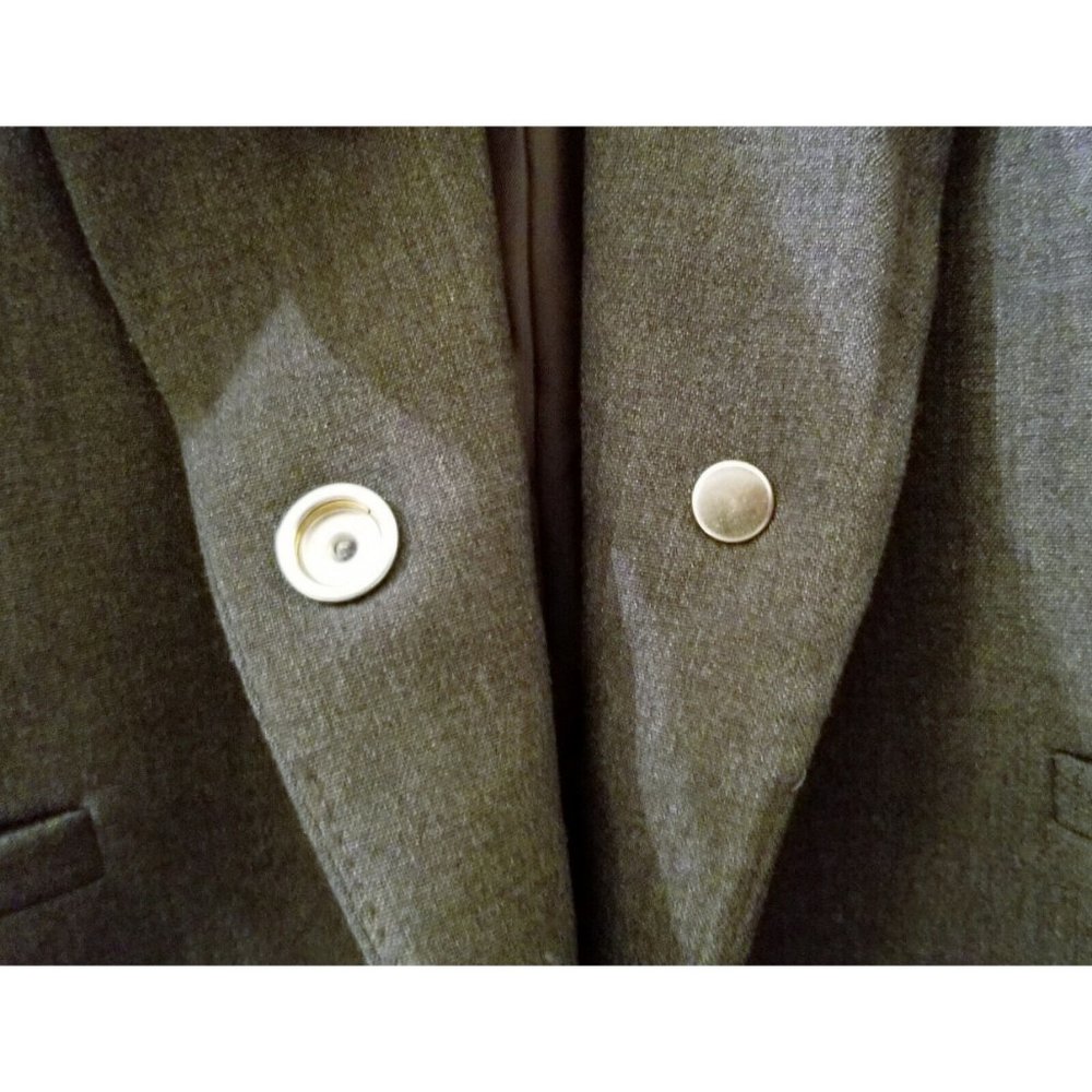 KARL LAGERFELD Paris Gray Blazer Jacket Sz 2 Single Breasted One Button Grey - Picture 6 of 9